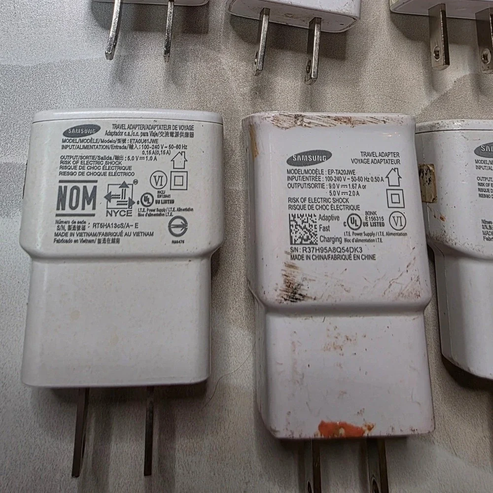 Samsung Wall Charger Lot 8 Adapter Blocks EP-TA20JWE EP-TA50JWE 3 USB Cables Z4